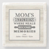Mama's maaltijden worden herinneringen rustieke ke stenen onderzetter (Voorkant)