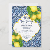 Mama's Main Squeeze baby shower lemons blue tegels Kaart (Voorkant)