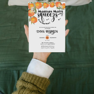 Mamas Main Squeeze Baby shower Sinaasappel Waterve Kaart