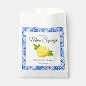 Mama's Main Squeeze Blue Tegel Citroen Baby shower Bedankzakje (Voorkant)