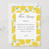 Mama's Main Squeeze Citrus Baby shower Bedankkaart (Voorkant)