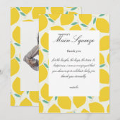 Mama's Main Squeeze Citrus Baby shower Bedankkaart (Voorkant / Achterkant)