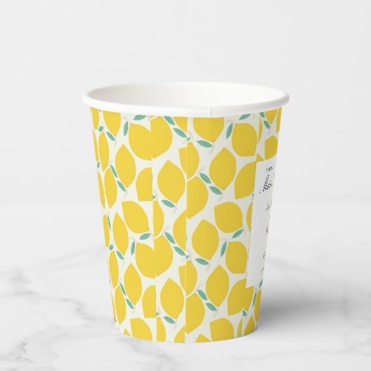 Mama's Main Squeeze Citrus Baby shower Papieren Bekers (Rechts)
