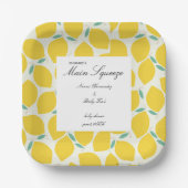 Mama's Main Squeeze Citrus Baby shower Papieren Bordje (Voorkant)