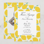 Mama's Main Squeeze Citrus Baby shower Save The Date (Voorkant / Achterkant)
