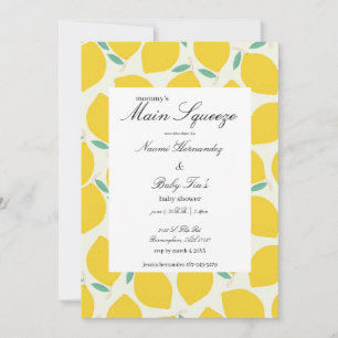 Mama's Main Squeeze Citrus Baby shower Save The Date