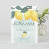 Mama's Main Squeeze Citrus Lemon Baby shower Kaart (Staand voorkant)