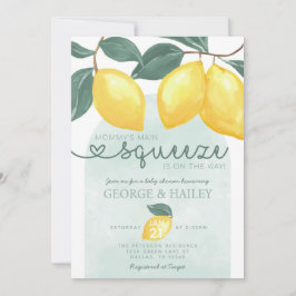 Mama's Main Squeeze Citrus Lemon Baby shower Kaart