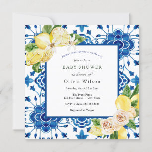 Mama's Main Squeeze Lemon Baby shower Kaart