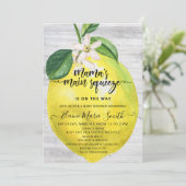 Mamas Main Squeeze Lemon Baby shower Kaart (Staand voorkant)