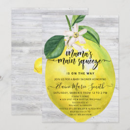 Mamas Main Squeeze Lemon Baby shower Kaart