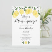 Mama's Main Squeeze Lemon Baby shower Kaart (Staand voorkant)