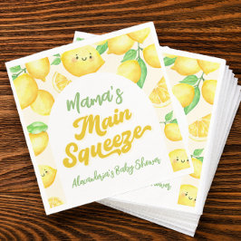 Mama's Main Squeeze Lemon Baby shower Servet