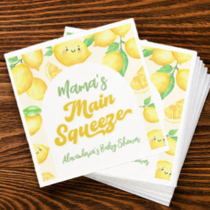 Mama's Main Squeeze Lemon Baby shower Servet