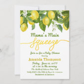 Mama's Main Squeeze Lemon Baby shower Shower Kaart (Voorkant)