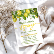 Mama's Main Squeeze Lemon Baby shower Shower