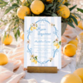 Mama's Main Squeeze Lemon Blue Bows Baby shower Kaart