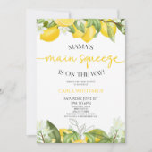 Mama's Main Squeeze Lemon Floral Baby shower Kaart (Voorkant)
