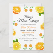 Mama's Main Squeeze Oranje Citrus Baby shower Kaart (Voorkant)
