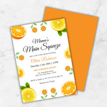 Mama's Main Squeeze Oranje Citrus Baby shower