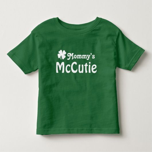 Mama's McCutie Green St. Patrick's Day Kinder Shirts (Voorkant)