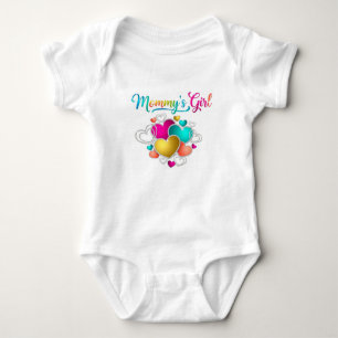 Mama's meisje met levendige harten romper