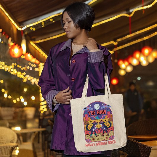 Mama's Middernacht Rodeo Grappig Mama Leven Yee Ha Tote Bag