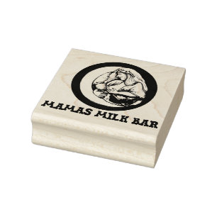 Mamas milk bar borstvoeding natuur godin rubberstempel