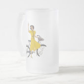 Mama's mooie fiets dame matglas bierpul (Voorkant links)