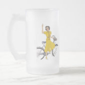 Mama's mooie fiets dame matglas bierpul (Links)