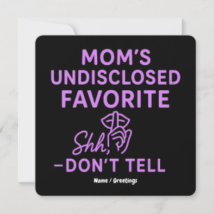 Mama's Niet-Vrijgegeven Favoriete Grappige Roze-Pa Kaart