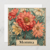 Mama's omhelzing: liefdevolle brieven feestdagenkaart (Voorkant / Achterkant)