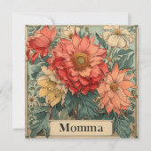 Mama's omhelzing: liefdevolle brieven feestdagenkaart (Voorkant)