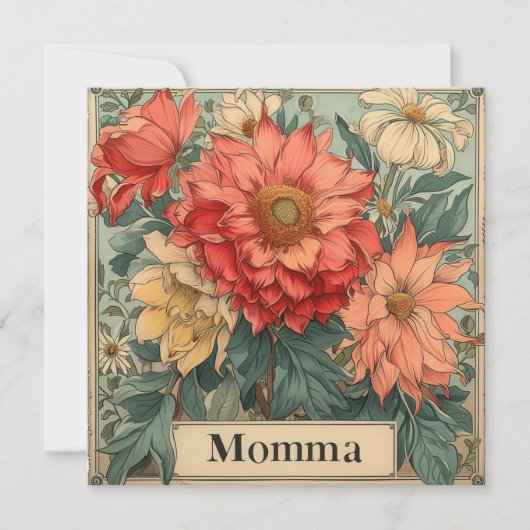 Mama's omhelzing: liefdevolle brieven feestdagenkaart (Voorkant)