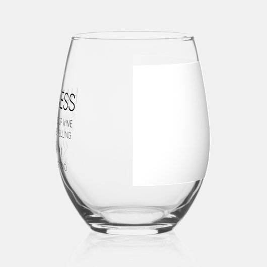 Mama's ontsnapping | Geluk is | Grappige Moederdag Wijnglas Zonder Voet (Links)