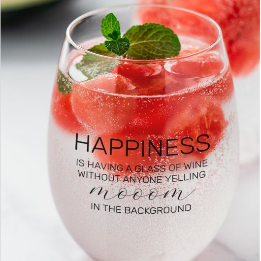 Mama's ontsnapping | Geluk is | Grappige Moederdag Wijnglas Zonder Voet