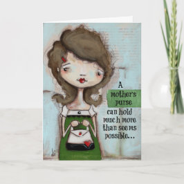 Mama's portemonnee - Moederdag Kaart