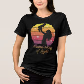 Mama's Ray of Light Sunset Silhouette Tri-Blend Shirt (Voorkant)