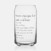 Mama's recept voor ijskoffie Moederschap Hack Blikvorm Glas (Voorkant)