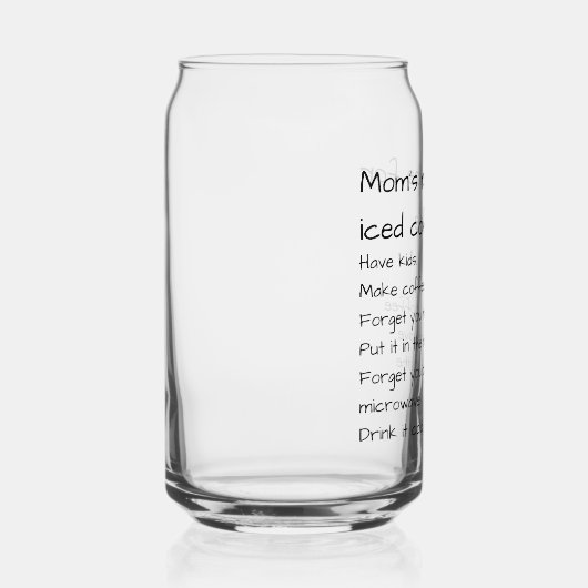 Mama's recept voor ijskoffie Moederschap Hack Blikvorm Glas (Rechts)