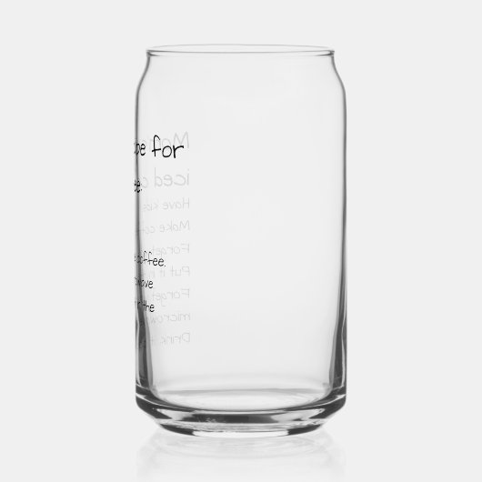 Mama's recept voor ijskoffie Moederschap Hack Blikvorm Glas (Links)