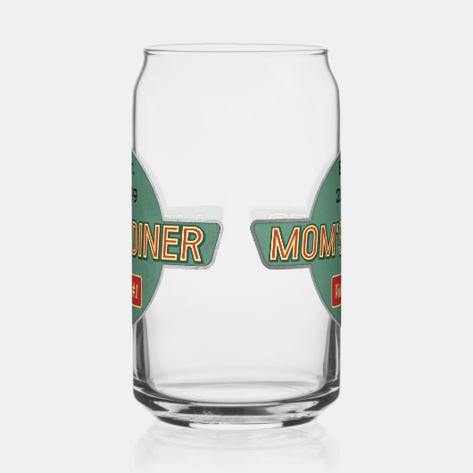 Mama's Retro Diner Drinkware Blikvorm Glas (Links)