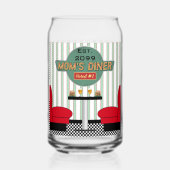 Mama's Retro Diner Drinkware Blikvorm Glas (Voorkant)