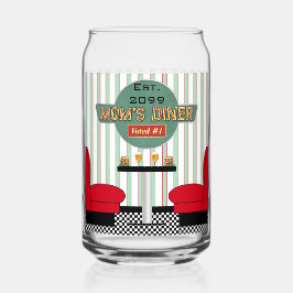 Mama's Retro Diner Drinkware Blikvorm Glas