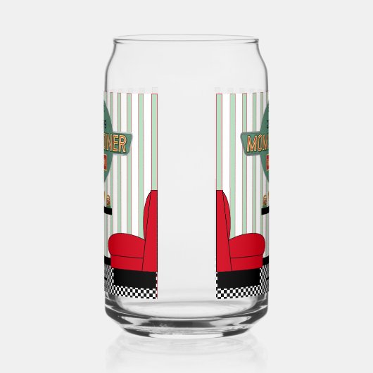 Mama's Retro Diner Drinkware Blikvorm Glas (Rechts)