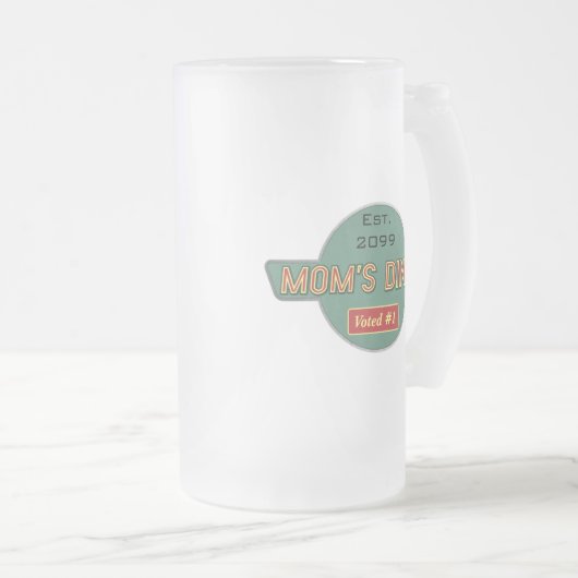 Mama's Retro Diner Drinkware Matglas Bierpul (Voorkant rechts)