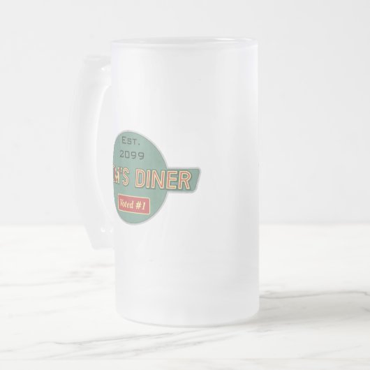 Mama's Retro Diner Drinkware Matglas Bierpul (Voorkant links)