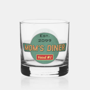 Mama's Retro Diner Drinkware Rocks Whisky Glas