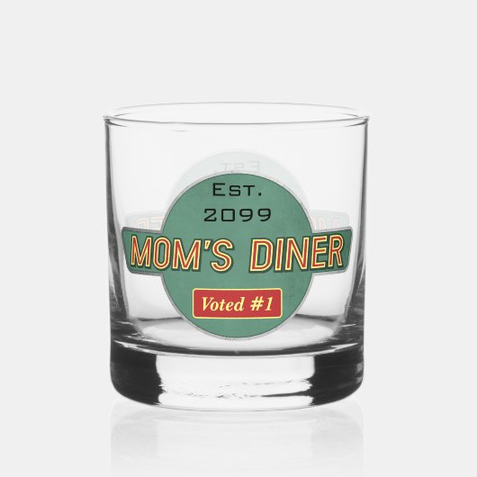 Mama's Retro Diner Drinkware Rocks Whisky Glas (Voorkant)