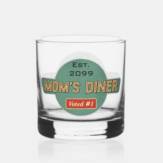 Mama's Retro Diner Drinkware Rocks Whisky Glas (Achterkant)